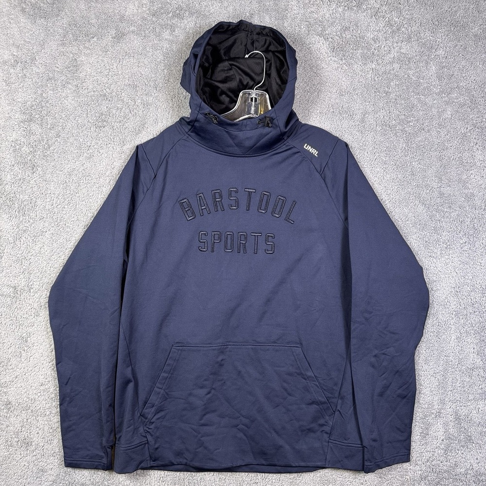 UNRL Hoodie Mens L‎ Barstool Crossover II Pullover Sweatshirt Tech Scuba Hood